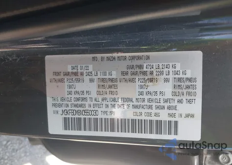 2022 Mazda Cx-5 2.5 S Premium z USA, uszkodzony, nr VIN JM3KFBDM8N0550030